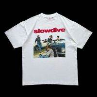 Band of Joys - เสื้อยืด Slowdive ป้าย Hiptrack สี Off-white ทรง Oversized ไหล่ตก