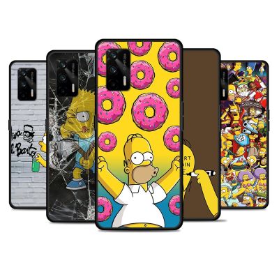 【Yellow peach flavor】 Cool Simpsons สำหรับ Realme 8 GT Neo แฟลช Edition Explorer Master Q3 Pro Narzo30 C21 C20 C11 C20A C21Y โทรศัพท์กรณี