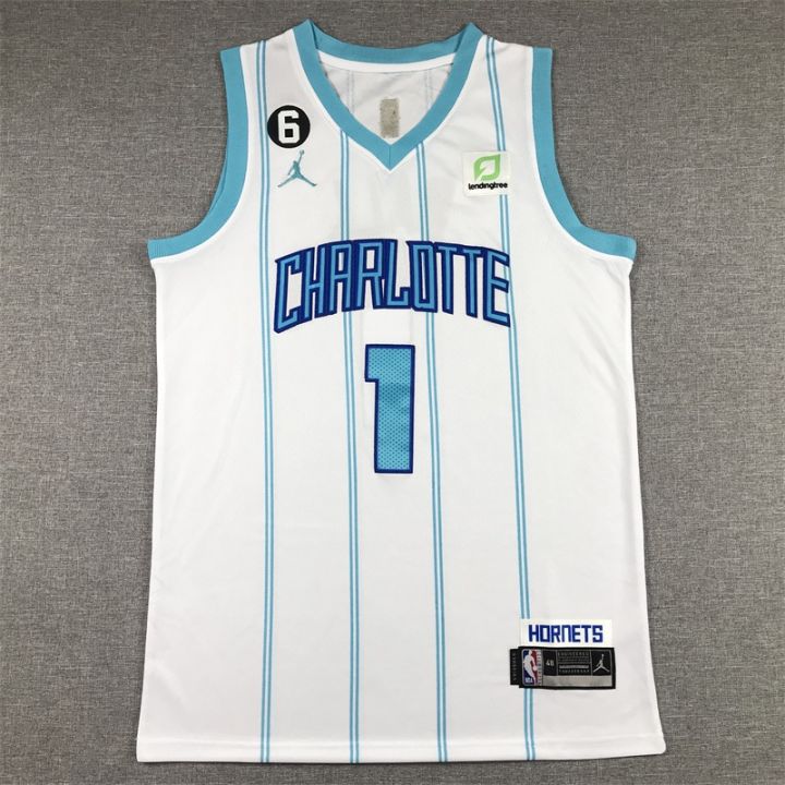 เสื้อกีฬาบาสเก็ตบอล-สีม่วง-ลายทีม-charlotte-hornets-lamelo-2023