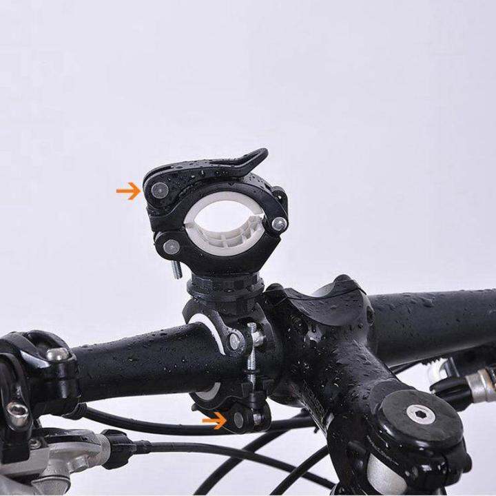 360-degree-rotating-cycling-bike-light-double-holder-led-front-flashlight-lamp-pump-handlebar-mount-holder-bicycle-accessorie-black-white