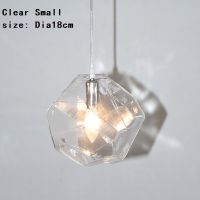 Nordic Colored Crystal Glass Pendant Light Modern Creative Restaurant living room Bar Single heads Decorative hanging lights