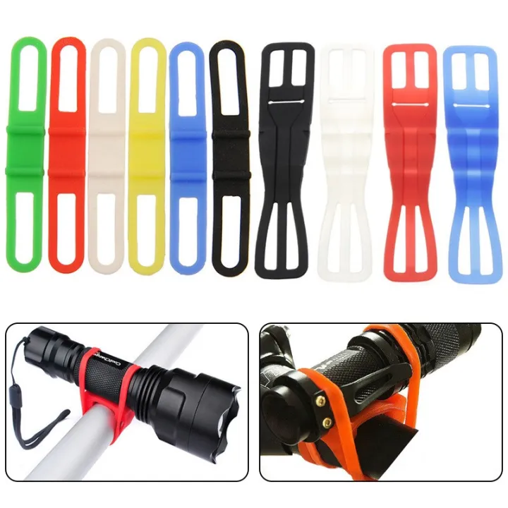 TOSPRA Flashlight Tie Phone Strap Bike Mount Fix Bicycle Cycle Silicone