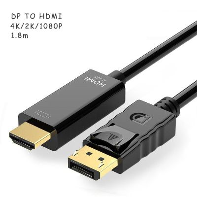【CW】✒☑  DisplayPort to HDMI-Compatible Video Audio Converter 1080P Laptop Projector 1.8m