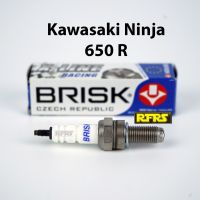 หัวเทียน BRISK X-Line 4 เขี้ยว แกนเงิน Kawasaki Ninja 650 R Spark Plug (8X21ROA) รองรับทุกน้ำมัน Made in EU