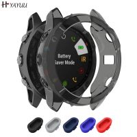 YAYUU Case Cover for Garmin Fenix 6 6S 6X Sapphire Case Protector TPU Protective Case Frame for 6 Pro 6S Pro 6X Pro Watch Cables