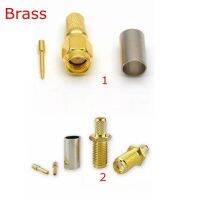 5pcs/lot LMR240 SMA Male Female Connector SMA Female Male Crimp for  RG59 LMR240 CNT240 Coaxial Cable Jumper Brass Gold Plated Watering Systems Garden