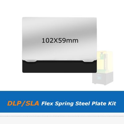 102X59mm Steel Build Platform Flex Plate + B-side Magnetic Base Sticker for SLA DLP Orange10  Photon Zero  Sparkmaker 3D Printer  Power Points  Switch