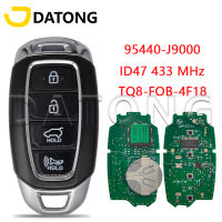 Datong World รีโมทคอนลกุญแจรถสำหรับ Hyundai Kona 2018 2019 2020 FCCID TQ8-FOB-4F18 ID47 433MHz 95440-J9000การ์ดสำรอง