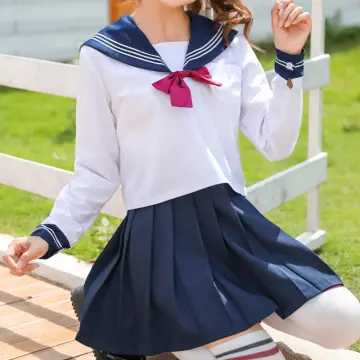 GIRLS WOMEN JAPANESE College School Uniform Short JK Sailor Solid