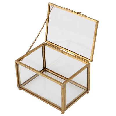 Geometric Glass Style Jewelry Box Table Container For Displaying Jewelry Keepsakes Home Decoration Plants Container Ewelry Storage