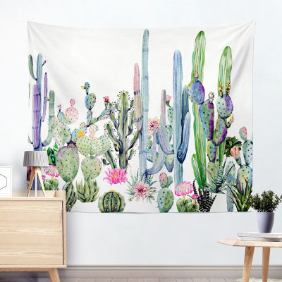 【cw】Watercolor cactus tapestry wall abstract tapestry wall hanging wall tapestry