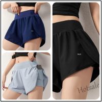 【hot sale】✱∋ C04 Yoga Shorts Women Sport Short Pants Womens High waist Pocket Fitness Shorts Loose Casual Fast Dry Training Running Shorts