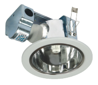 Downlight โคมไฟดาวน์ไลท์ ดาวน์ไลท์ฝังฝ้า ใส่หลอดข้าง ขั้ว E27=1 สีขาว/สีเงิน ไม่มีกระจกปิด มีกล่องเก็บสายไฟ รุ่น WL-4203-4-WH/SN