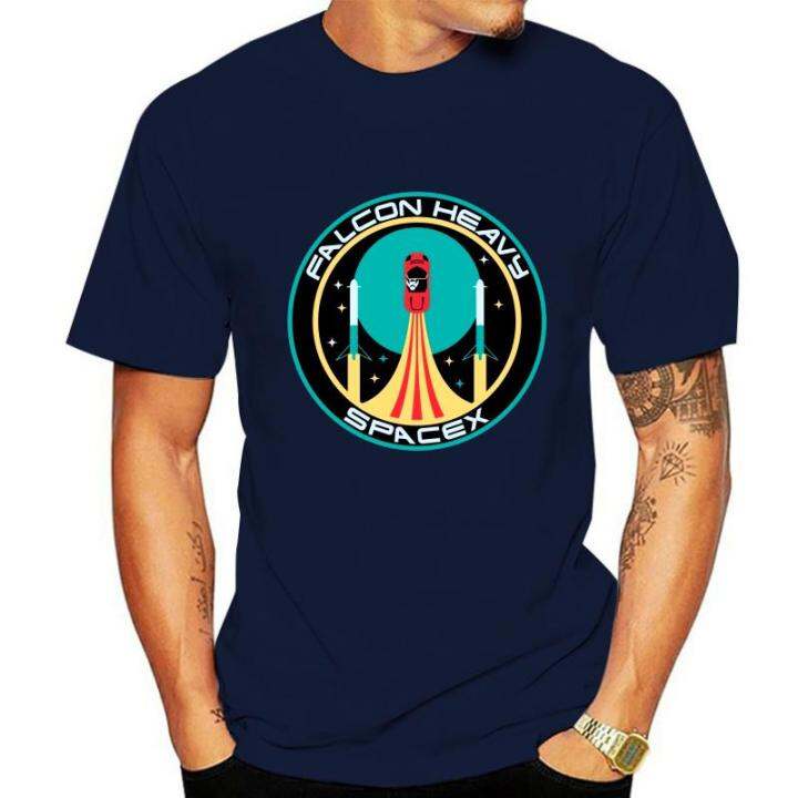 Heavy Falcon Space X Patch T Shirt Elon Musk Spacex Tee Shirt Short Sleeve S Lazada Ph 9192