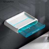 【คุณภาพสูง】TFTH Soap Holder Drain Wall Mounted Soap Sponge Holder StorageRack Bathroom Organizer Vary