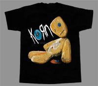 【อเนกประสงค์】 Korn ปัญหาวงร็อคแขนสั้นเสื้อยืดสีดำใหม่เสื้อยืดชายหญิง