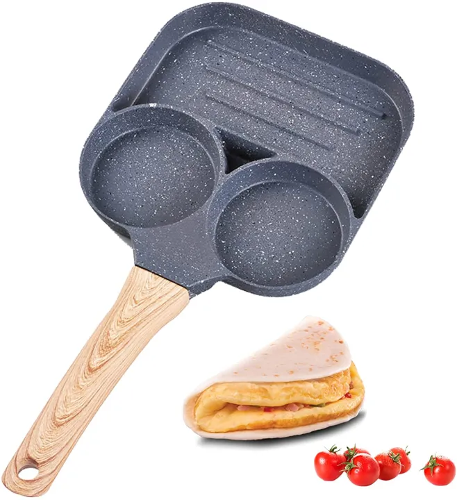 3Cup Aluminum NonStick Pancake Pan Suitable For Burgers/Bacon and