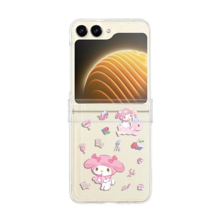 เคสโทรศัพท์มือถือ-แข็ง-แบบบางพิเศษ-ลายการ์ตูนน่ารัก-3-ส่วน-สําหรับ-zflip3-zflip4-z-flip5-5g-flip-4-5