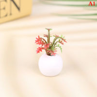 FactoryOutlete?ของขวัญ?ราคาถูก?1Pcs 1:12 DollHouse Miniature เฟอร์นิเจอร์ Potted Succulents รุ่น DIY อุปกรณ์เสริม