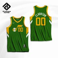 UTAH JAZZ JORDAN CLARKSON 2020-2021 EARNED EDITION FULL SUBLIMATED JERSEY