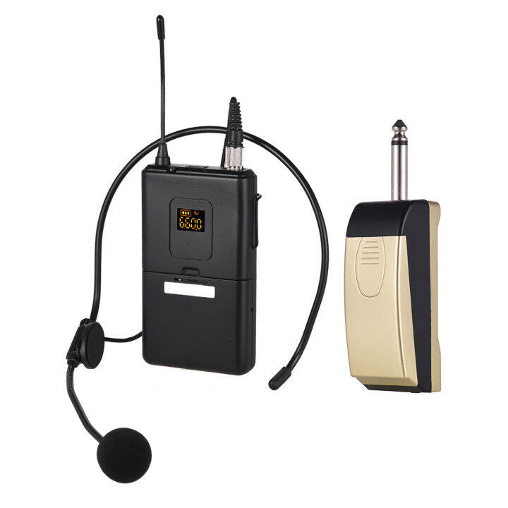 UHF Wireless Microphone Mic System with Receiver Transmitter Headset