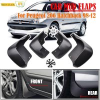 4Pcs รถ Fender Mud Flaps ด้านหน้าด้านหลัง Mudflaps Mud Splash Guards Mudguards สำหรับ Peugeot 206 1998-2012 Hatchback Hatch