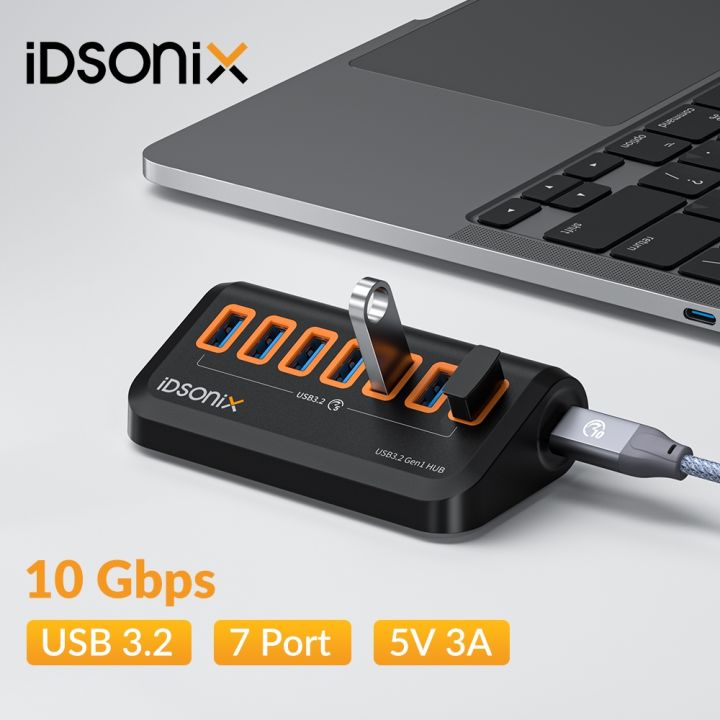idsonix-usb-splitter-usb-3-2-hub-10gbps-tipe-c-adaptor-multi-port-usb-3-0-hub-stasiun-docking-untuk-permukaan-macbook-laptop-pc-hub