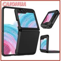 CAIOHUA ป้องกันการกระแทก สำหรับ Z flip 5 Case พีซีทีพียู บานพับแบบบานพับ ฝาปิดโทรศัพท์ ของใหม่ ฝาครอบเต็มรูปแบบ ตัวป้องกันโทรศัพท์มือถือ สำหรับ Samsung Galaxy Z Flip5 โทรศัพท์สำหรับโทรศัพท์