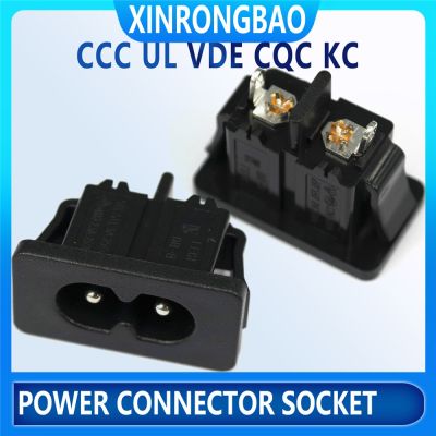 เต้ารับ8ตัวผู้แบบ UL/VDE/Cqc/kccc Power 2 2.5A/5A ตัวเชื่อมต่อสายไฟแบบฝังตัว28มม. * 16ม. เต้าเสียบแจ็คไฟฟ้าเครื่องมือ C8และการปรับปรุงบ้าน