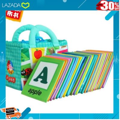 [ โปรโมชั่นสุดคุ้ม ลด 30% ] แผ่นผ้า แฟลชการ์ดผ้า A-Z ตัวเลข คำศัพท์ หนงสือผ้า .Kids Toy Décor ของเล่นเสริมทักษะ ตัวต่อ โมเดล.