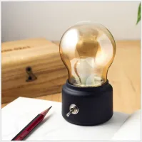 【♘COD Free Cas♘】 gaqiugua6 โคมไฟ Led หลอดเรโทร Usb สร้างสรรค์พร้อมหลอดไฟสวิตช์แบบชะแลงเหล็กโคมไฟสร้างบรรยากาศช่องเสียบอุปกรณ์ต่อพ่วงดวงไฟโต๊ะทำงานศิลปะวินเทจแบบชาร์จไฟได้