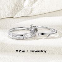 [COD] luxury niche design love and rose 925 confession pair ring adjustable high-end female