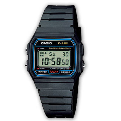 JamesMobile นาฬิกาข้อมือเด็ก ยี่ห้อ Casio รุ่น F-91W-1DG นาฬิกากันน้ำ30เมตร นาฬิกาสายซิลิโคน