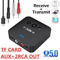 Bluetooth 5.0 Audio Transmitter Receiver AptX 3.5mm Jack Aux RCA Wireless Adapter Stereo Music for TV Car PC Headphone 2 Speaker