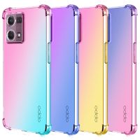 Double Color Gradient Case for Oppo Reno 7 4G 7 Pro 6 5G 6 Lite 7 Lite 5G 7Z 5G Find X5 Lite X3 Lite X3 X5 Pro Cover Silicone