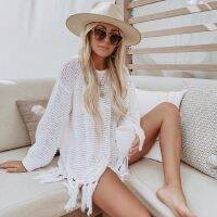 2022 Beach Cover up Crochet Robe de Plage Pareos for Women Swimwear Saida Praia Top Beachwear Coverups A765