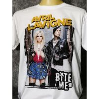 ? เสื้อวงนำเข้า Avril Lavigne Travis Barker Bite Me Blink-182 Transplants Punk Rock Skate Hardcore Style Vintage T-Shirt เสื้อ จัดส่ง S-5XL