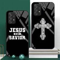 Jesus Christian Faith Cross Admire Phone Case Tempered Glass Case For Samsung A70 71 72 81 91 10 20 30 40 50 22 S 4G 5G Shell