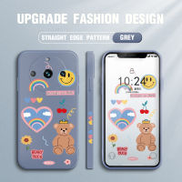 Casing Ponsel สำหรับ Realme 11 5G Realme 11 Pro 5G Realme 11 Pro + 5G Realme Narzo 60 5G OPPO Reno10 Pro + 5G หมีสีสันสดใสขอบสี่เหลี่ยมเคสกล้องคลุมทั้งหมดปลอกซิลิโคนเหลว