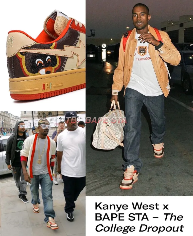 Custom CARTOON Bapesta Kanye West College Dropout! 