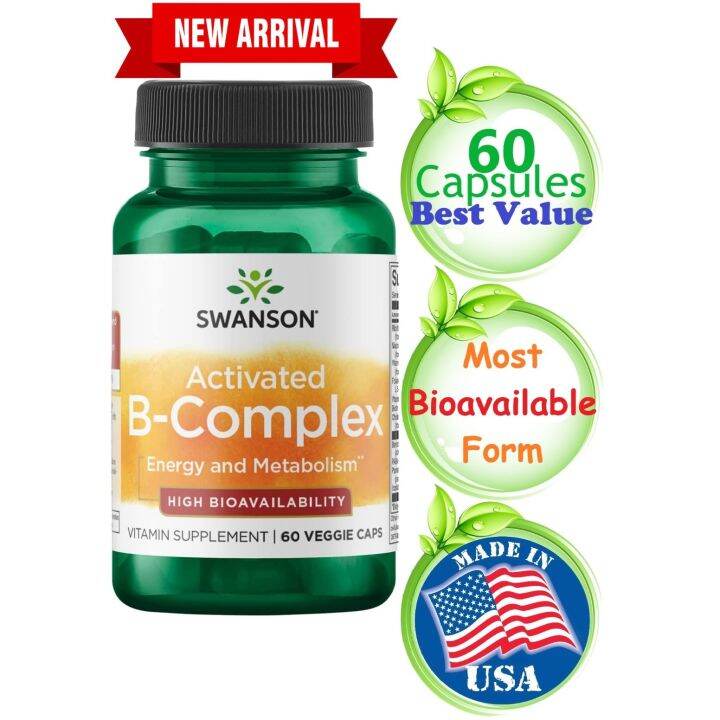 Active B Complex Methylated 60 Caps Best Form & Bioavailability For ...