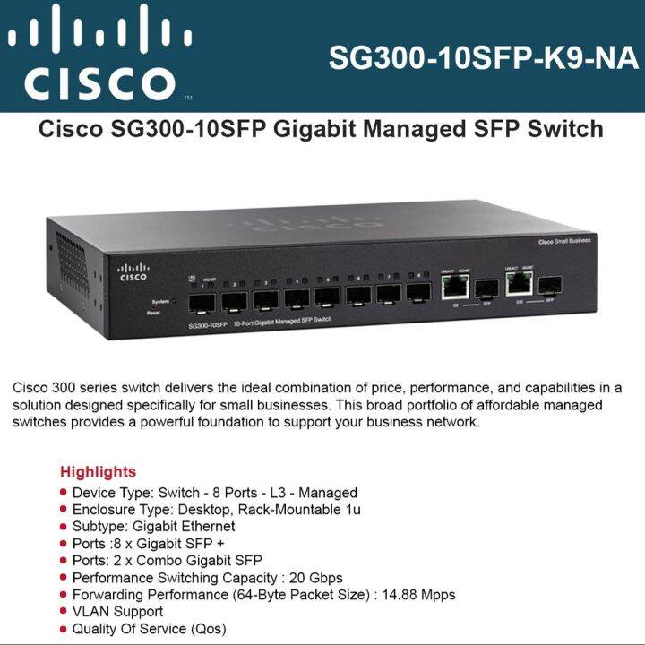 Cisco SG300 10SFPK9NA Lazada.co.th