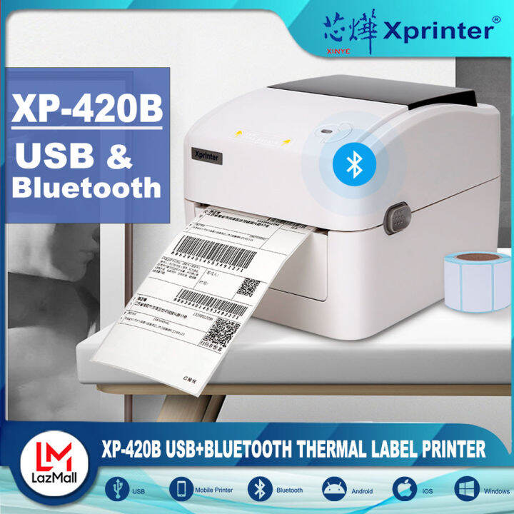 Xprinter Xp 420b Thermal Sticker Bluetooth Usb Onlybarcode Printer Express Electronic Label 8696