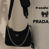 (สามในหนึ่ง) pradaS Hobo Bag New Women S Crossbody Bag Nylon Women S Bag Fashion Shoulder Bag Large: 21*12Cm Small: 9*6Cm