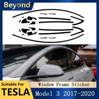 Haywood1 Window Frame Sticker for Tesla 3 Exterior Decoration Accessories Door Handle Protector Trim Strips 2017-2020