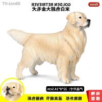 ?สัตว์จำลอง Children solid simulation animal big golden retriever pet dog model static plastic toy furnishing articles hands to do