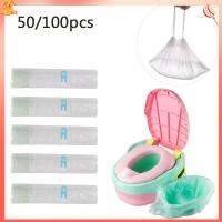 LIPS 50Pcs เด็ก Polythene ความหนาแน่นสูง การฝึกอบรม พลาสติก Travel Potty Liners แบบใช้แล้วทิ้ง ถุงใส่ที่นั่งชักโครก