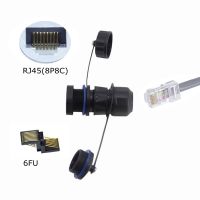 Outdoor CAT6/5e RJ45 Network Waterproof Connector  Industrial Panel Mount Coupler with IP68 Dustproof Cap Ethernet LAN Cable Cables