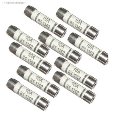 ▲ 10x Fuse Ceramic Fuse Tube BS1362 10A 6x25mm For Multimeter Instrument