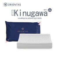 Orientas Onsen Kinugawa หมอนยางพาราทรงเรียบ สไตล์ญี่ปุ่น นิ่มเด้ง ลดอาการปวดต้นคอ รองรับศีรษะแบบ Onwa Curve